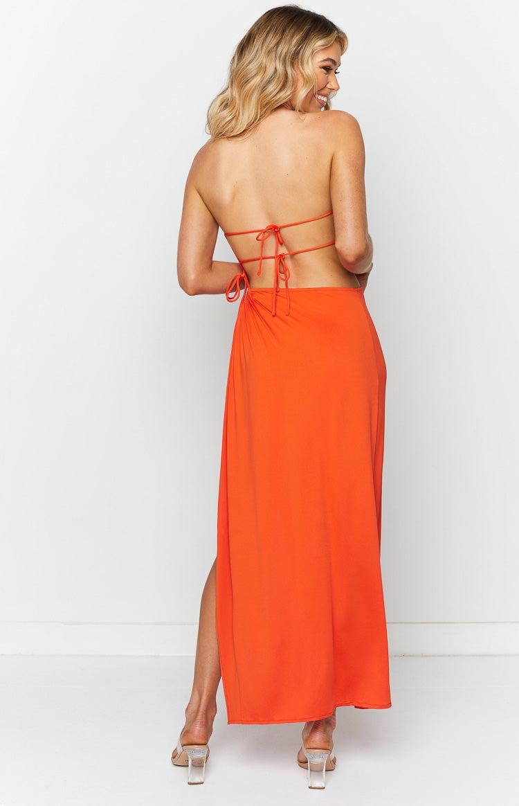 Annika Butterscotch Side Split Maxi Dress Product Image