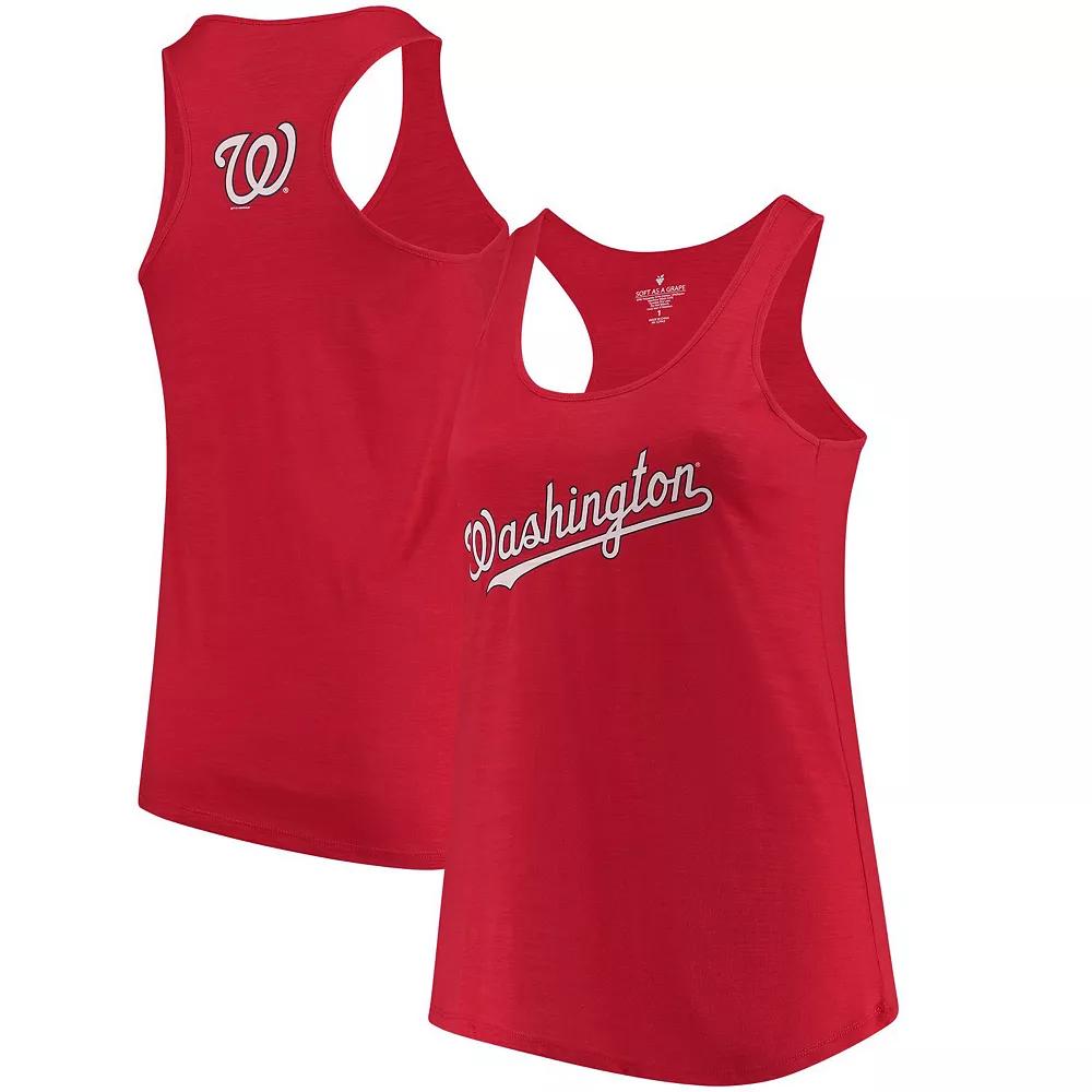 Women's Soft as a Grape Red Washington Nationals Plus  Product Image