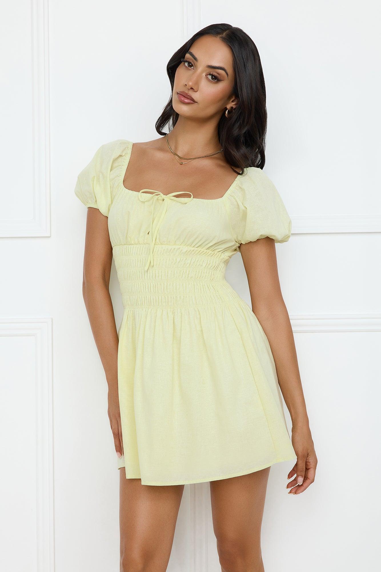 Soft Daylight Mini Dress Yellow Product Image