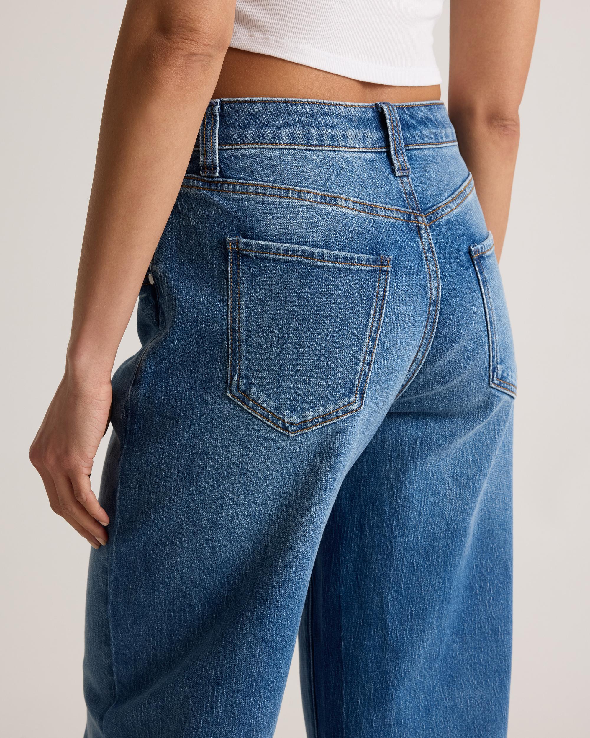 Quince | Women's Bella Stretch Barrel Jeans Organic Cotton Product Image
