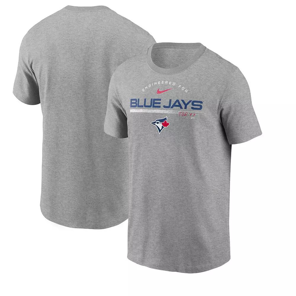 Men's Nike Heather Gray Toronto Blue Jays Team Engineered Performance T-Shirt, Size: 2XL, Jay Grey Product Image