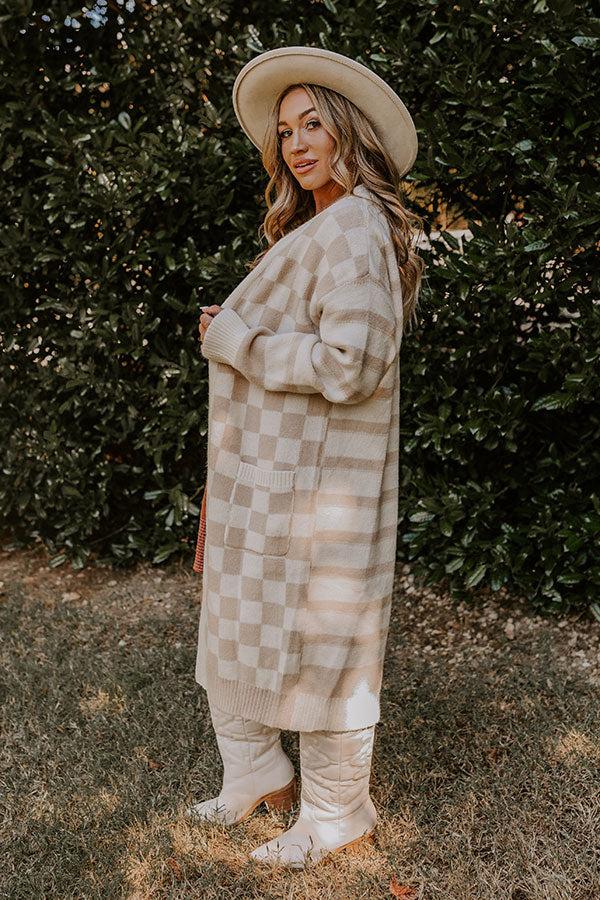 Fit Check Knit Cardigan in Iced Latte Product Image