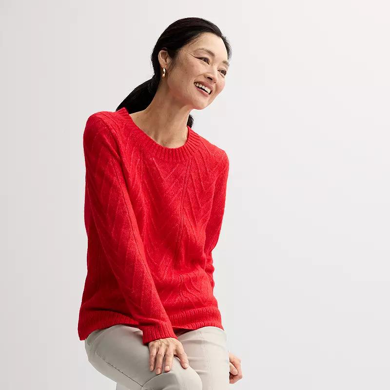 Petite Croft & Barrow Cozy Pullover Sweater, Womens Product Image
