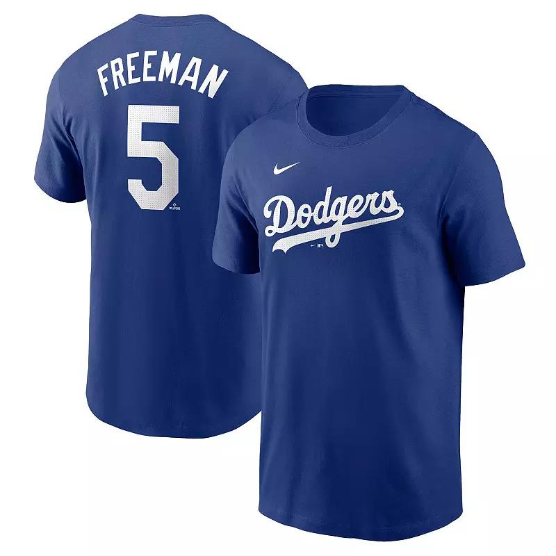 Men's Nike Freddie Freeman Royal Los Angeles Dodgers Fuse Name & Number T-Shirt,  Product Image