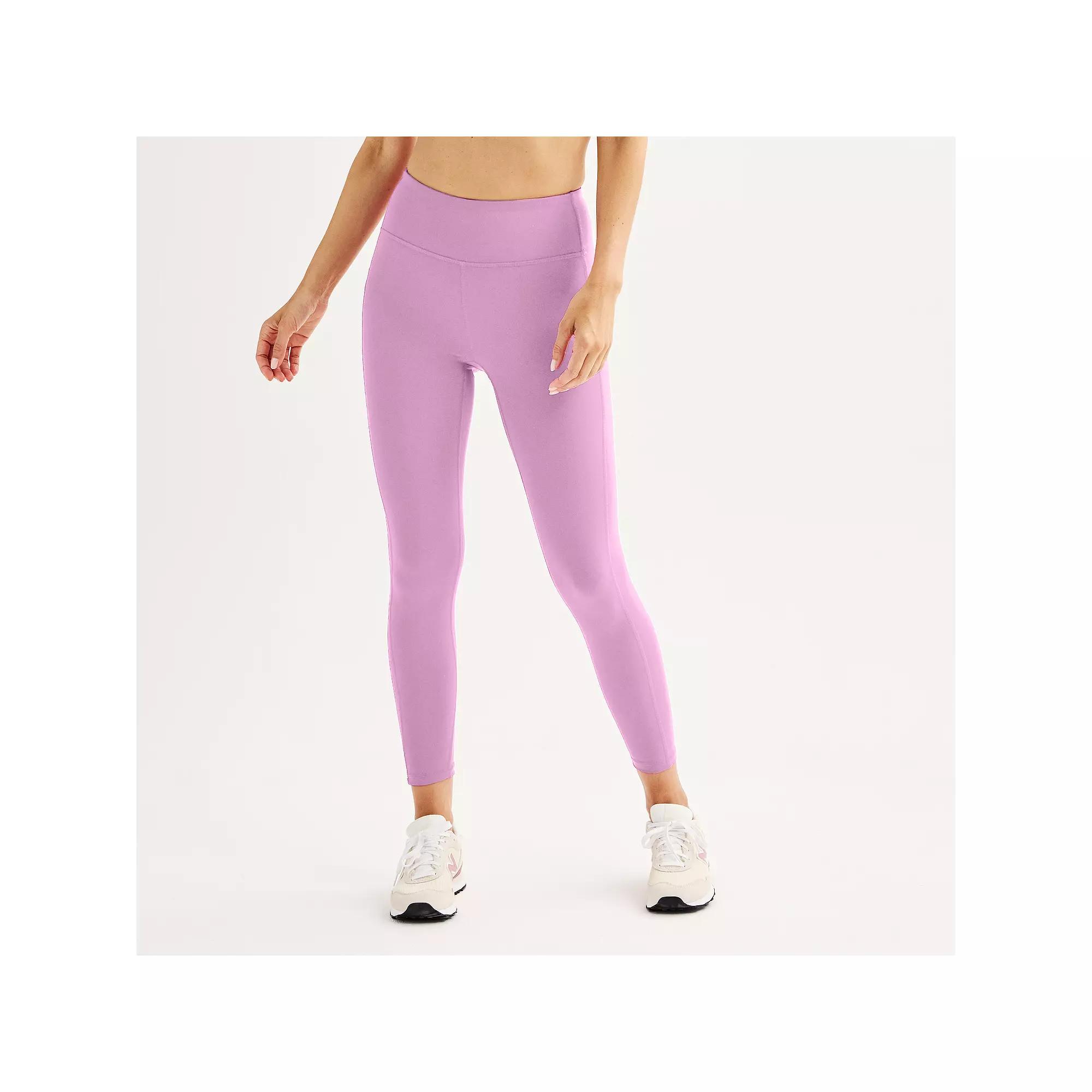 Women's Tek Gear® Ultrastretch High-Waisted Side Pocket 7/8 Leggings, Size: Small, Purple Macaroon Product Image