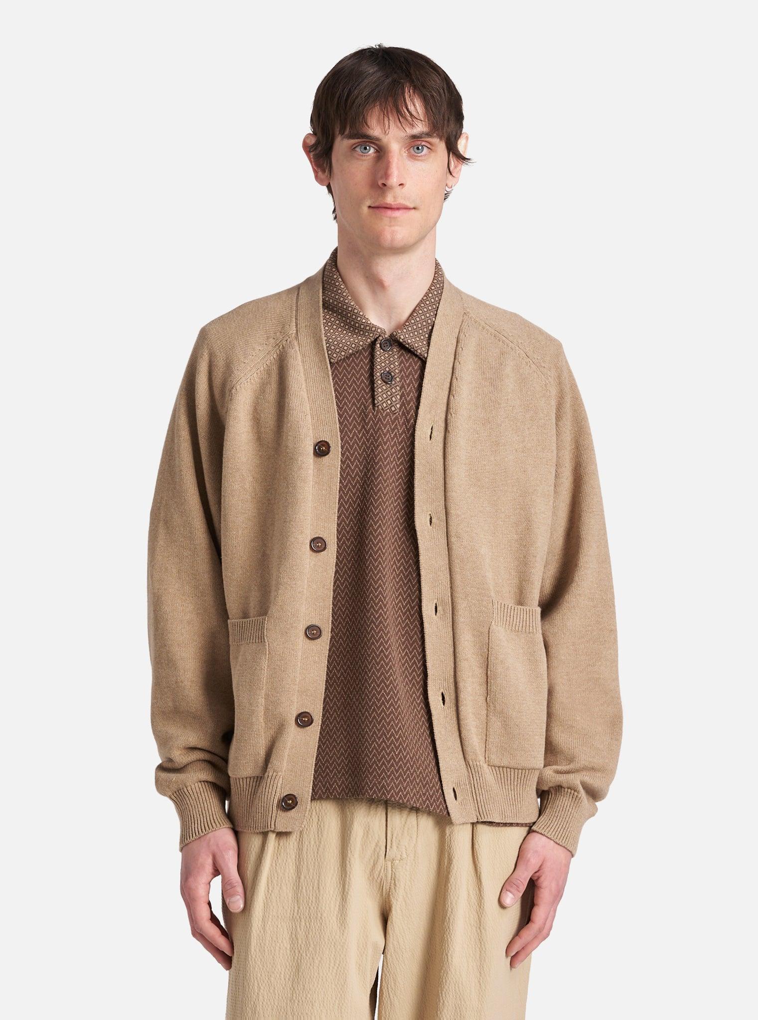 Sand Cotton Knit Pocket David Cardigan Product Image