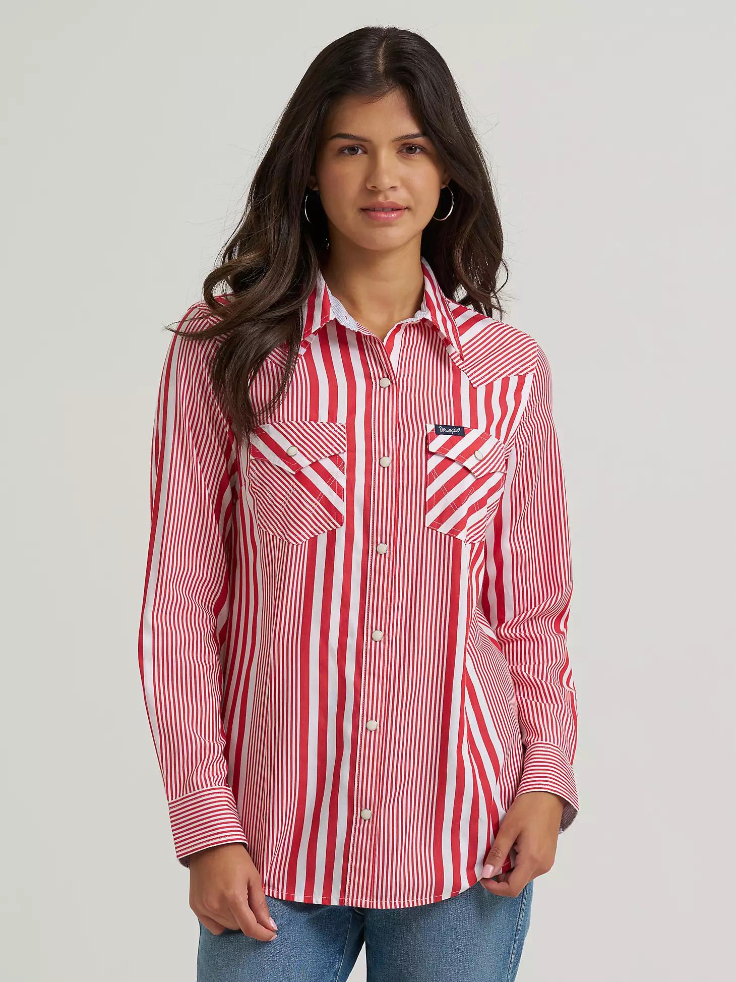 Women's Wrangler Olivia Western Slim Snap Shirt | Women's TOPS | Wrangler® Product Image