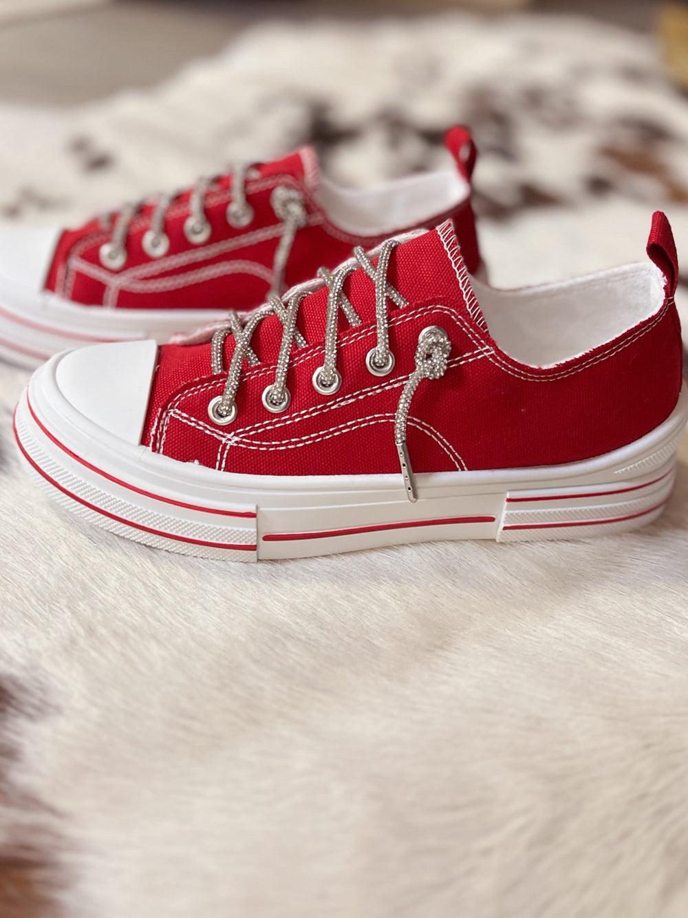Can I Get Aman Red Sneakers Product Image