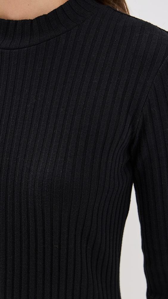 Vince Rib High Crew Neck Dress | Shopbop Product Image