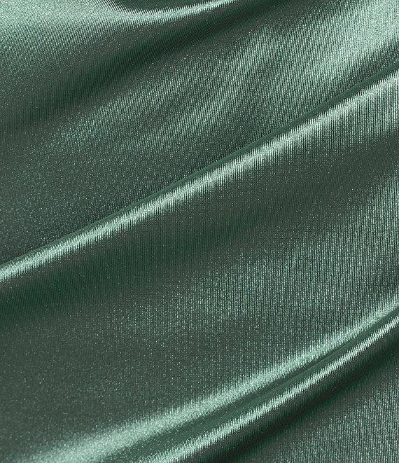 Honey and Rosie V-Neck Pleated Side Slit Corset Gown Product Image