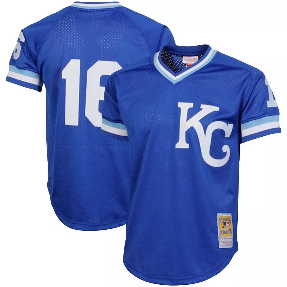 Men's Mitchell & Ness Bo Jackson Royal Kansas City Royals Cooperstown Collection Big & Tall Mesh Batting Practice Jersey,  Product Image