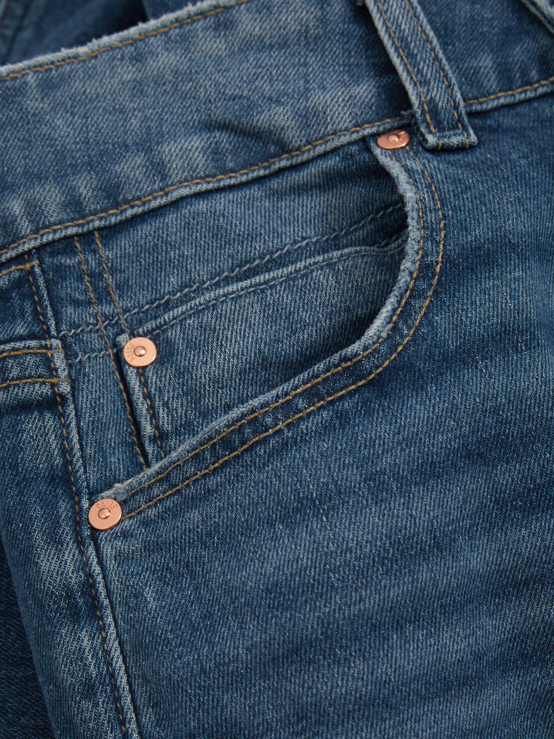 Paige Wide Leg Distressed Jeans in Stefania Blue Product Image