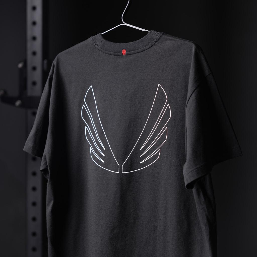 0797. Tech Essential™ Relaxed Tee - Black "Outline" Product Image
