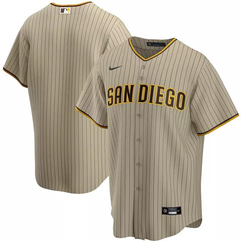 Men's Nike Tan San Diego Padres Alternate Replica Team Jersey, Size: 2XL Product Image