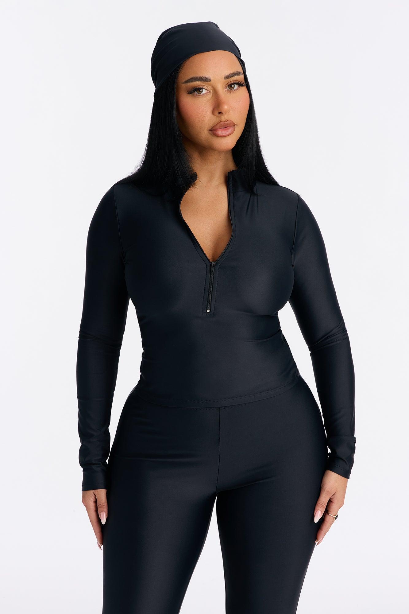 Isabelle Matte Tricot 3 Piece Capri Set - Black Female Product Image