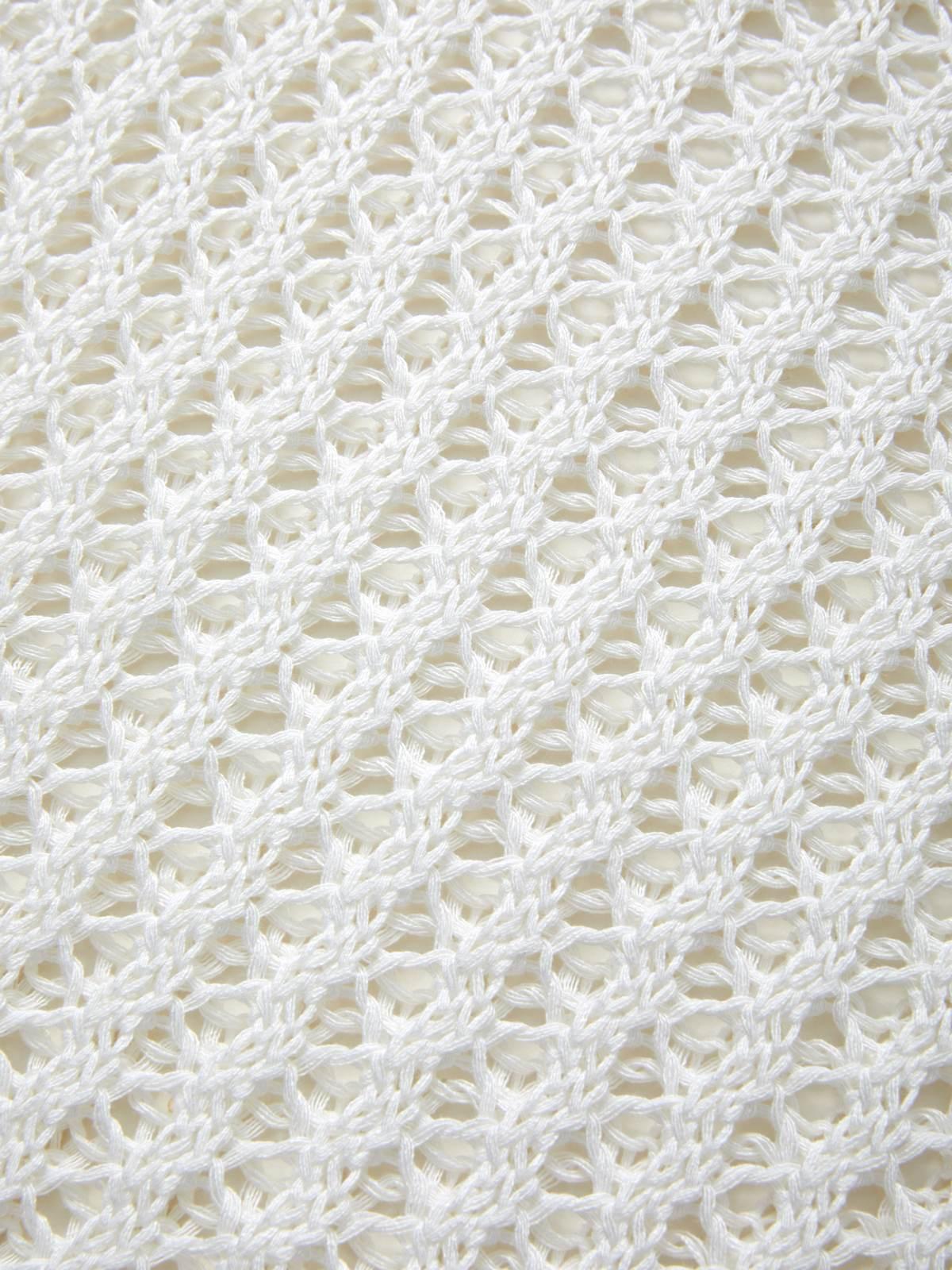 Hollow Out Crochet Long Sleeve Knit Top Product Image