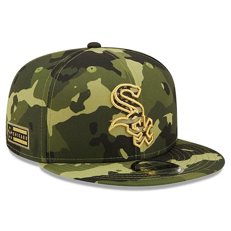 Men's New Era Camo Chicago White Sox 2022 Armed Forces Day 9FIFTY Snapback Adjustable Hat, Green Product Image