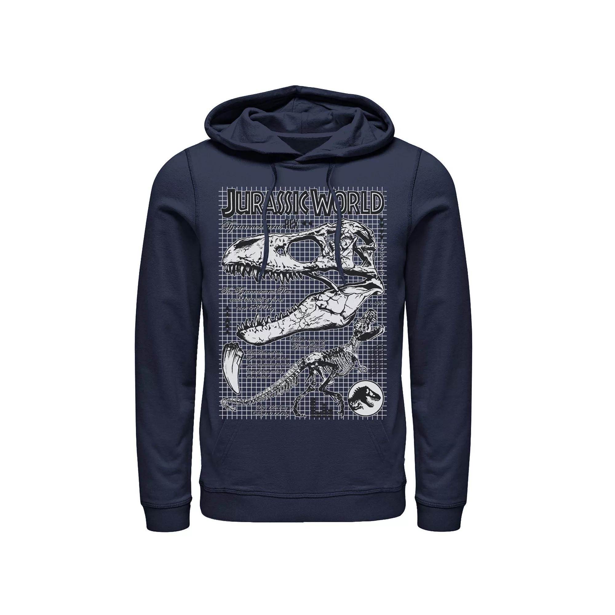 Men's Jurassic World Two T-Rex Bones Schematic Hoodie,  Product Image