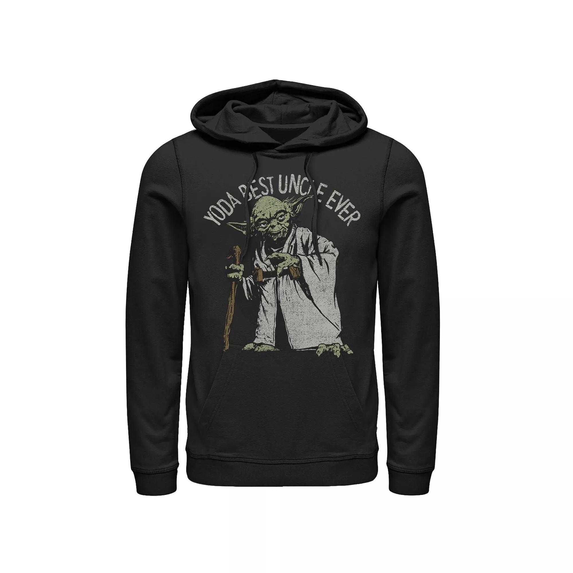 Mens Star Wars Yoda Best Uncle Ever Portrait Hoodie Product Image