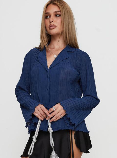 Selma Shirt Navy Product Image