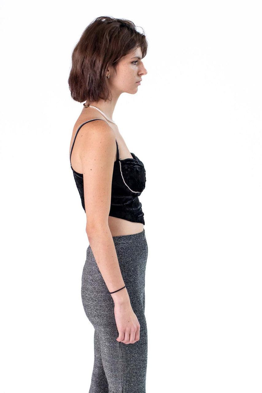 Black Velvet Corset Product Image