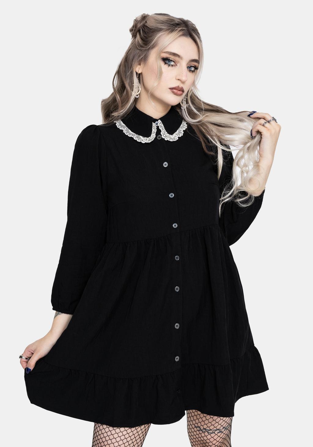 Salem Collar Mini Smock Dress Product Image