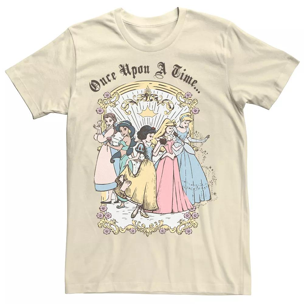 Men's Disney Princess Once Upon A Time Vintage Cartoon Tee, Size: 3XL, White Product Image