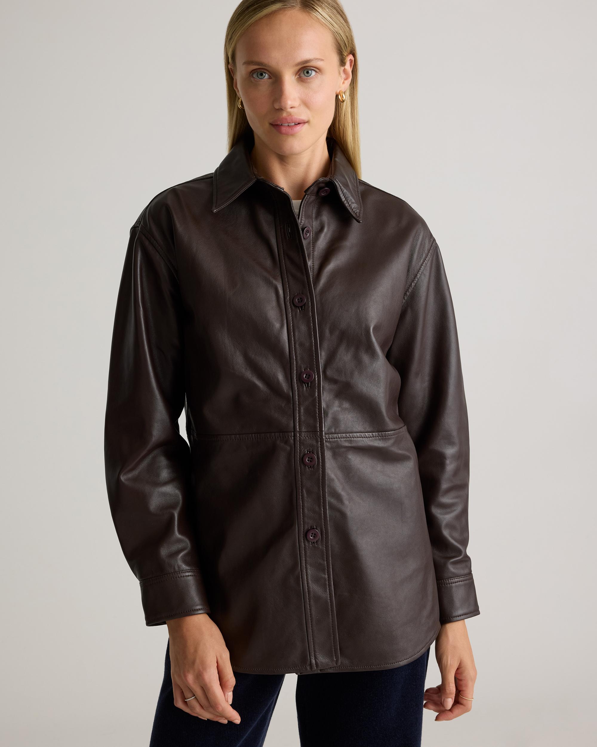 Quince | Women's Shirt Jacket Leather Product Image