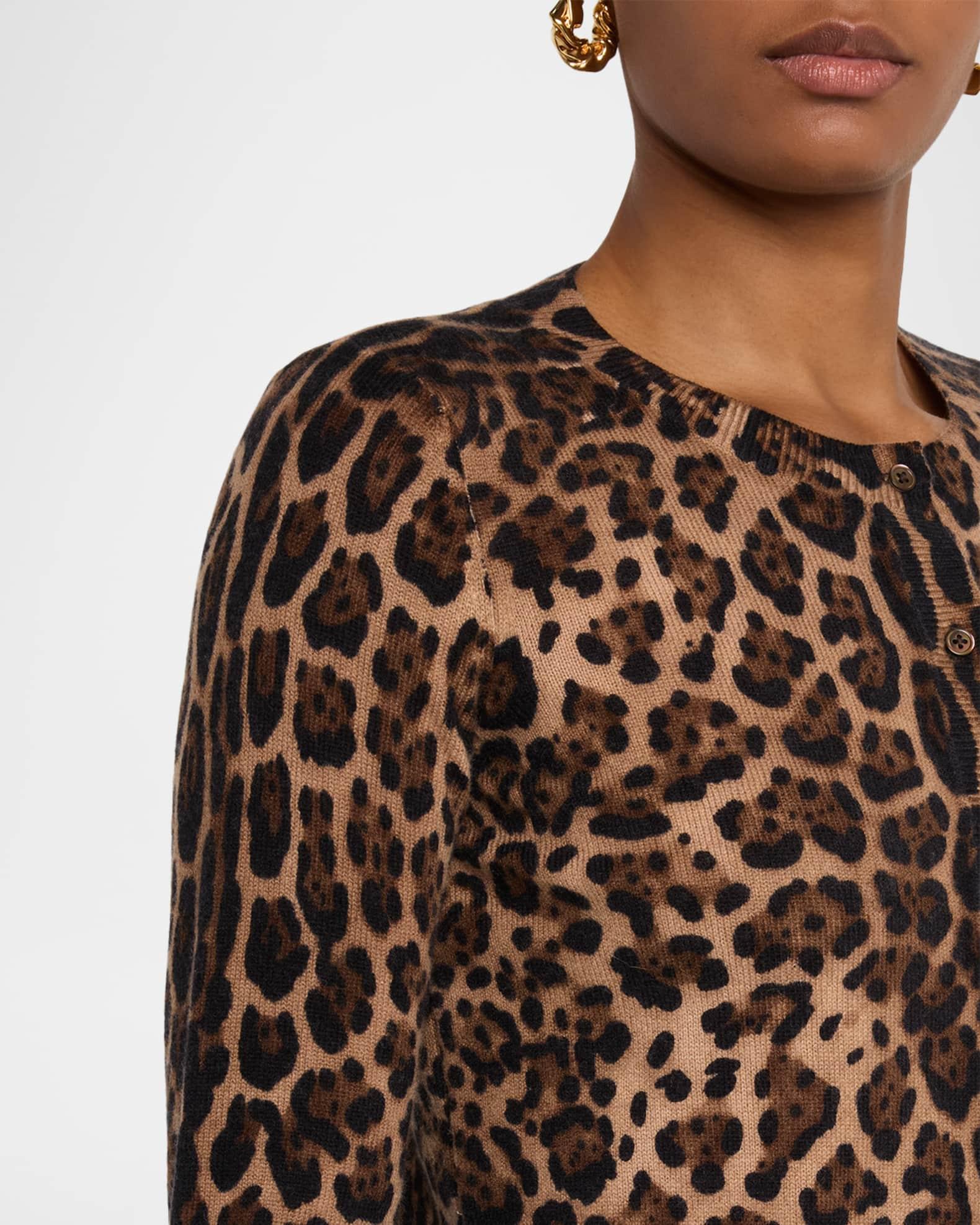 Cashmere Jaguar-Print Cardigan Product Image