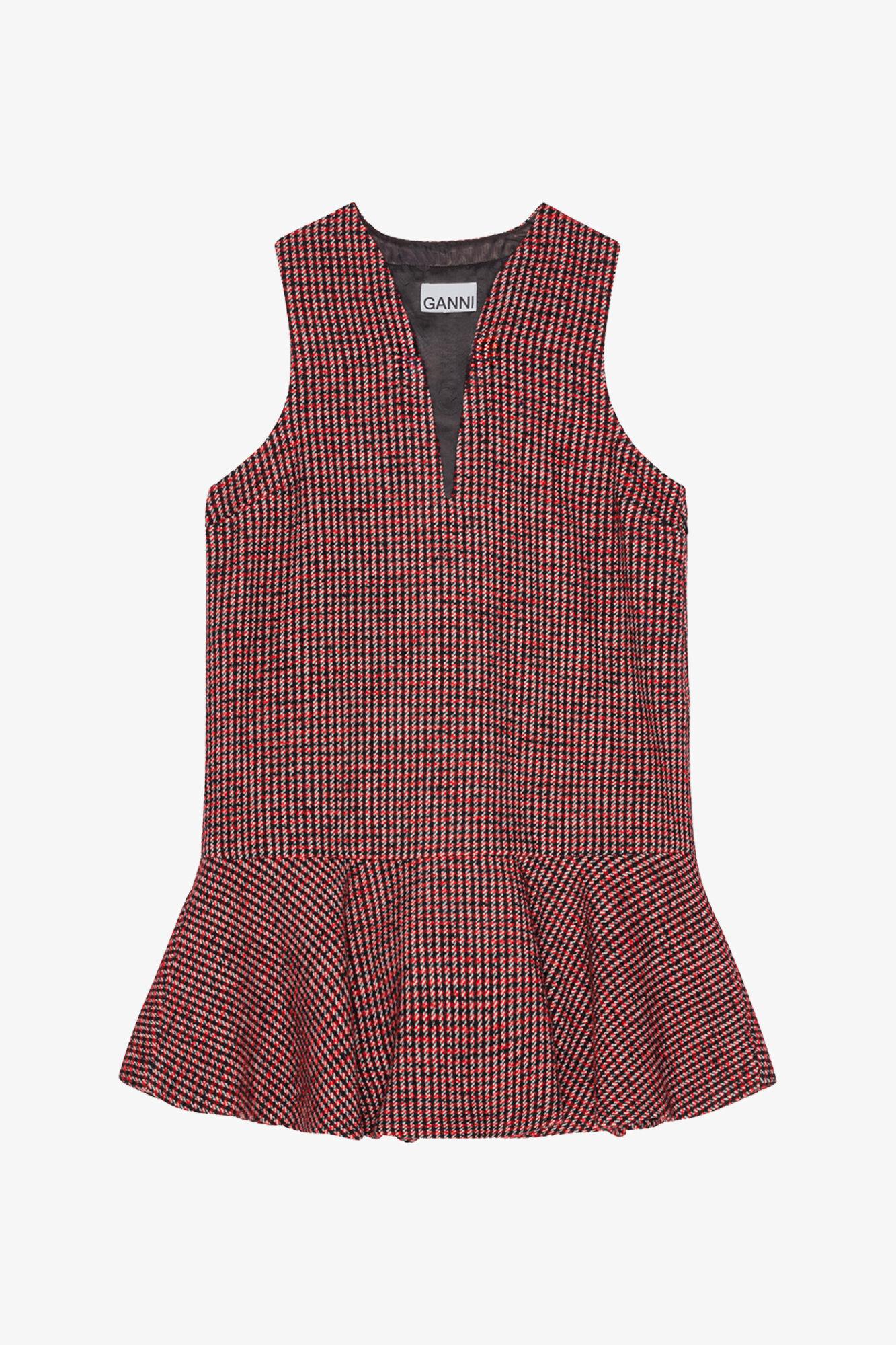Red Check Mini Dress Product Image