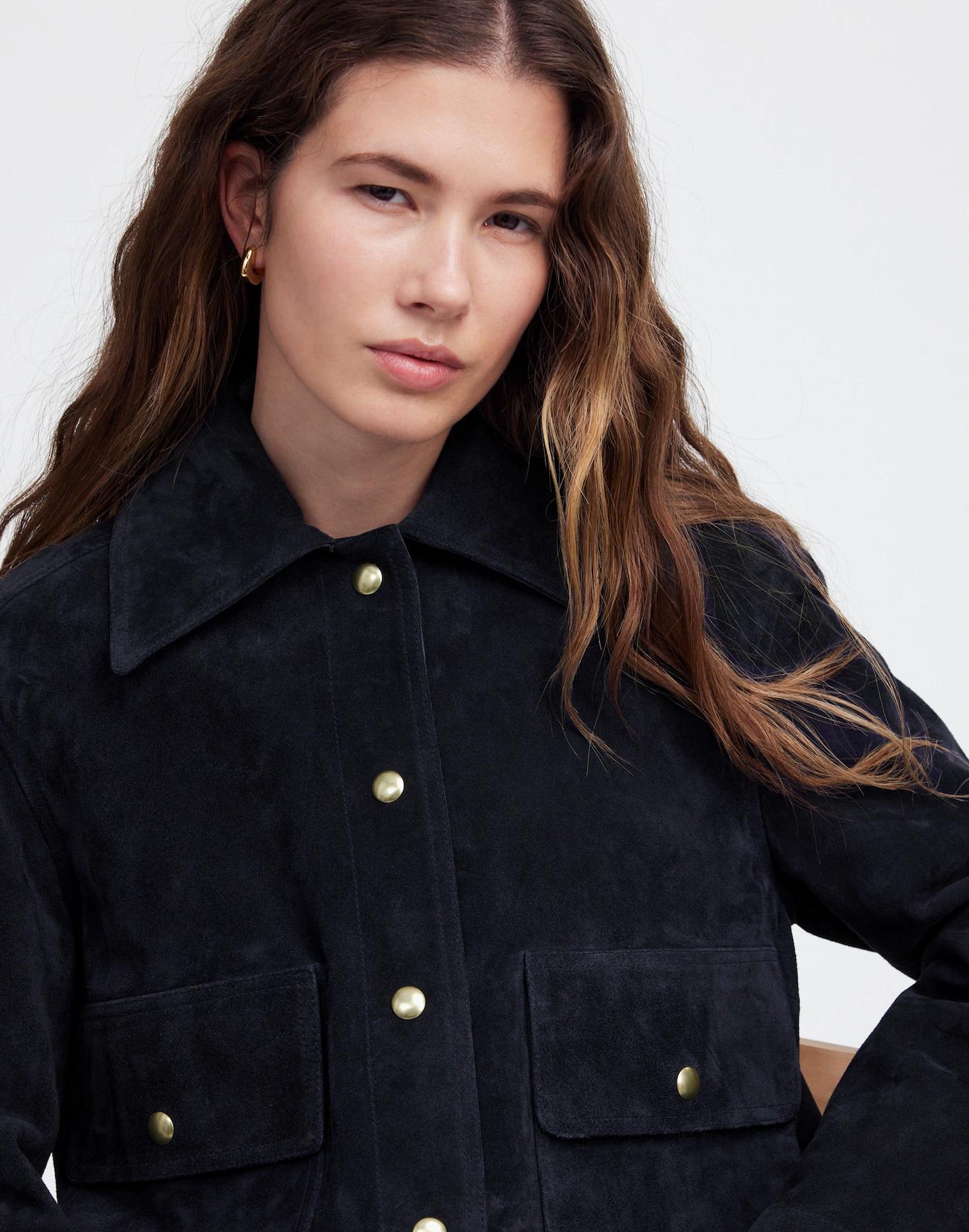 Crop Chore Jacket in Suede Product Image