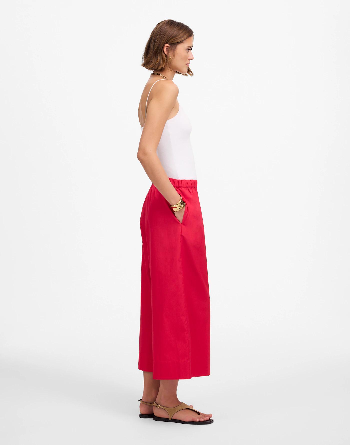 Pull-On Culottes in Cotton Poplin Product Image