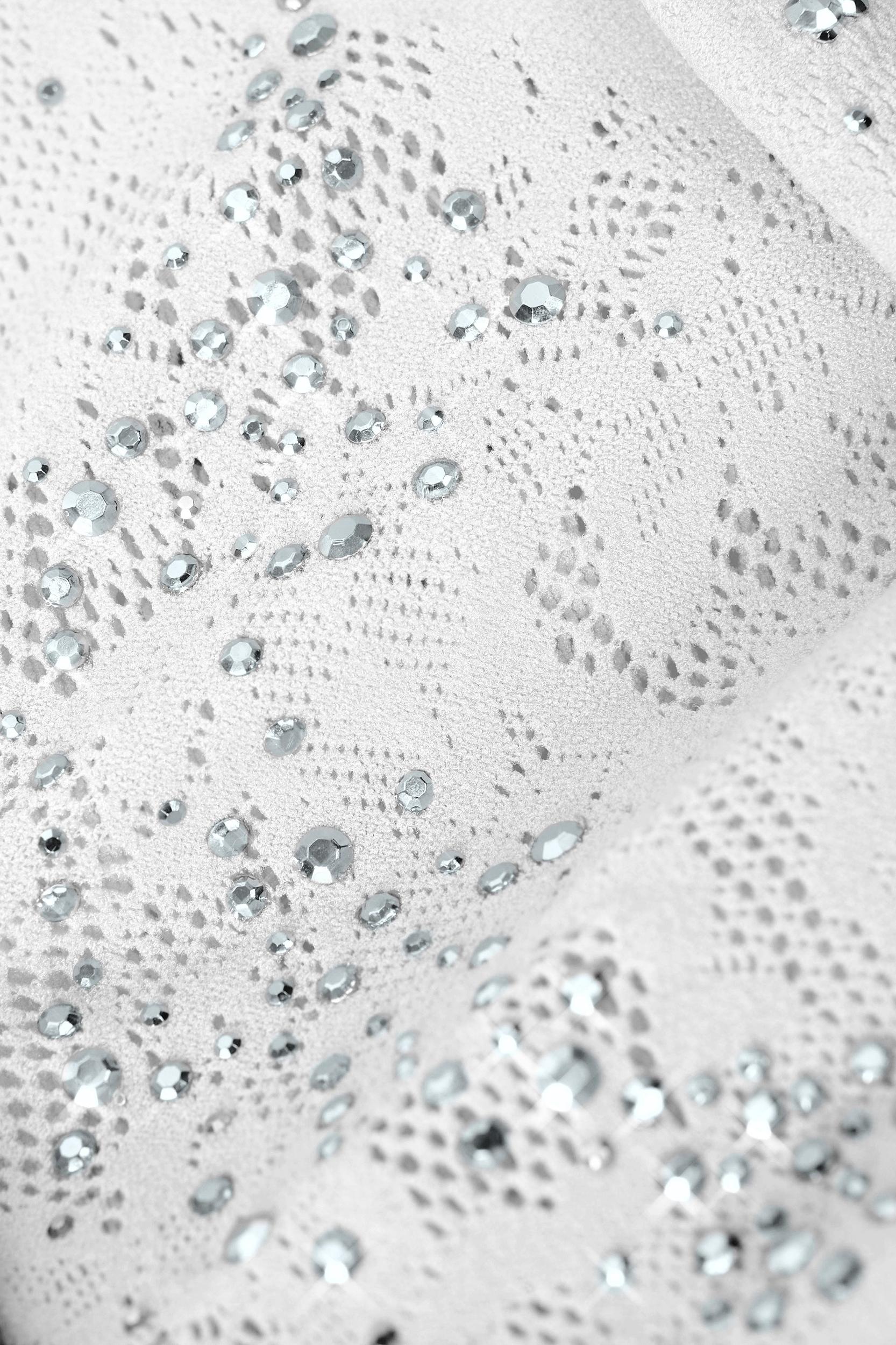 Embellished Mid-Rise Mini Skirt in Ivory Female Product Image