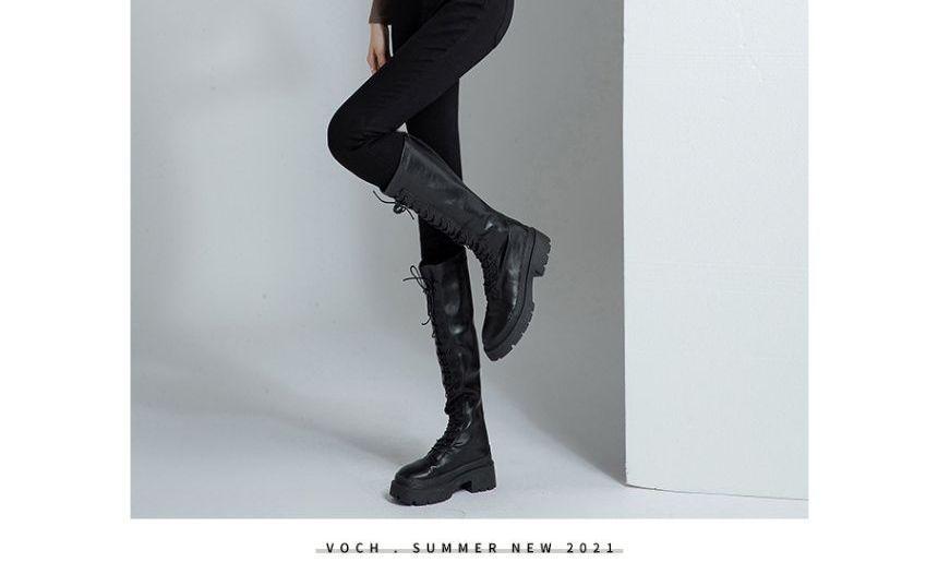 High Waist Washed Skinny Jeans Product Image