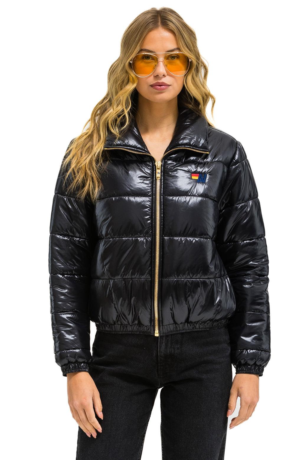 BOLT LUXE APRES PUFFER JACKET - GLOSSY BLACK Female Product Image