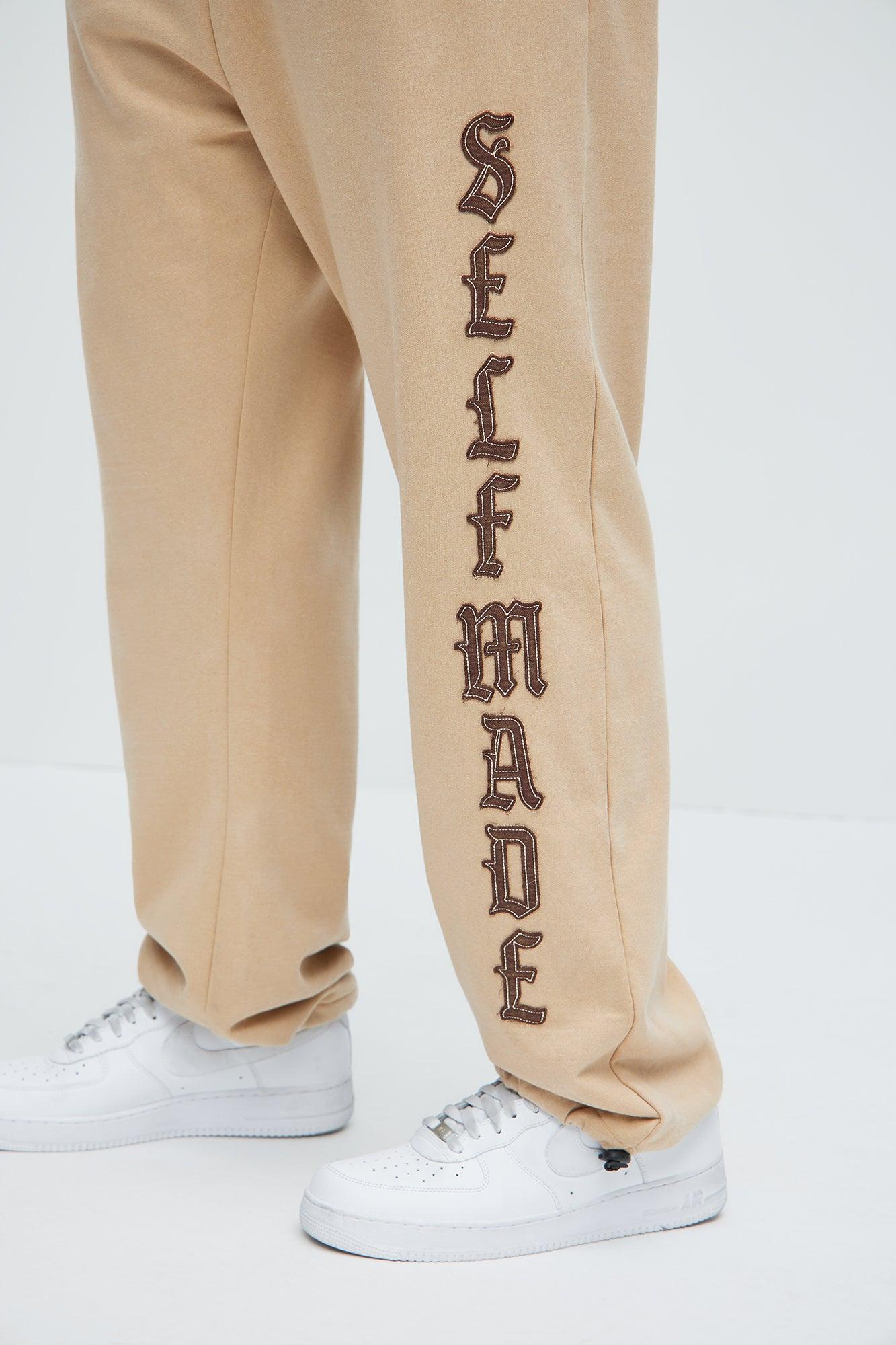 Respectfully Self Made Sweatpants - Khaki Product Image
