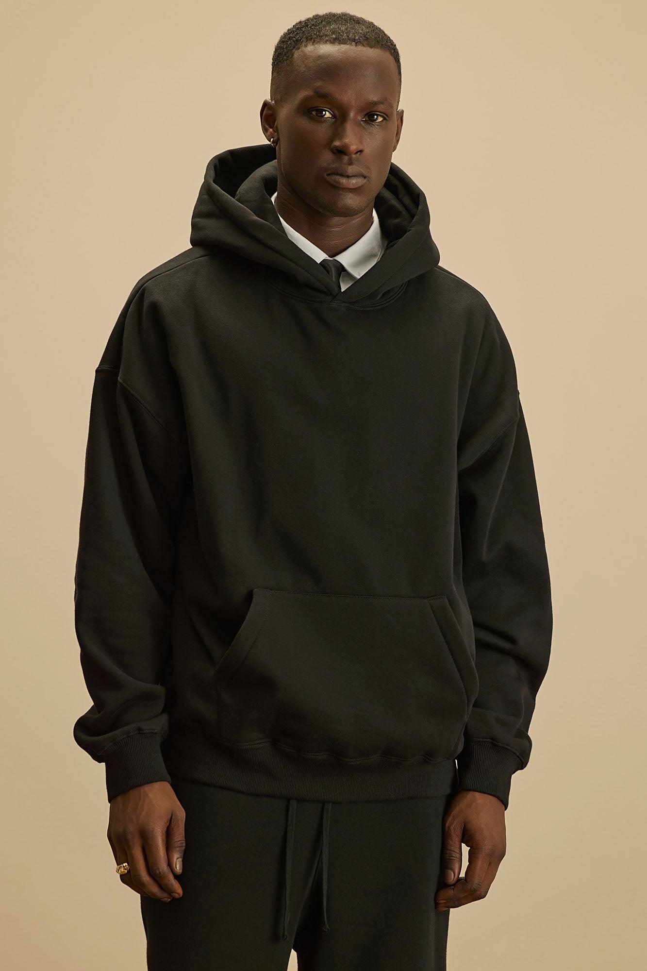 Tyson Oversized Heavyweight Hoodie - Black Product Image
