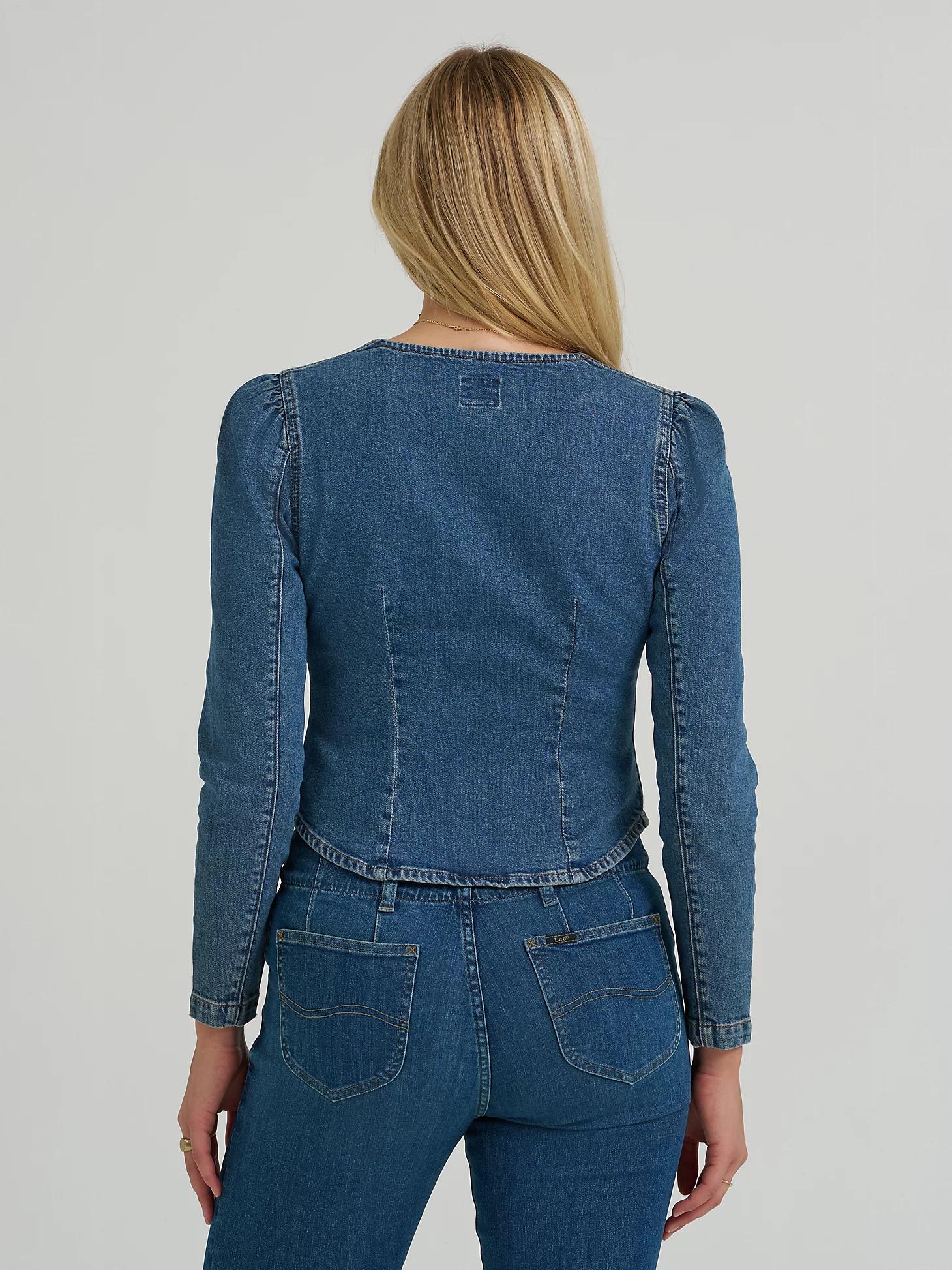 Women's Square Neck Denim Button Down Shirt | Women's Tops & Tees | Lee® Product Image