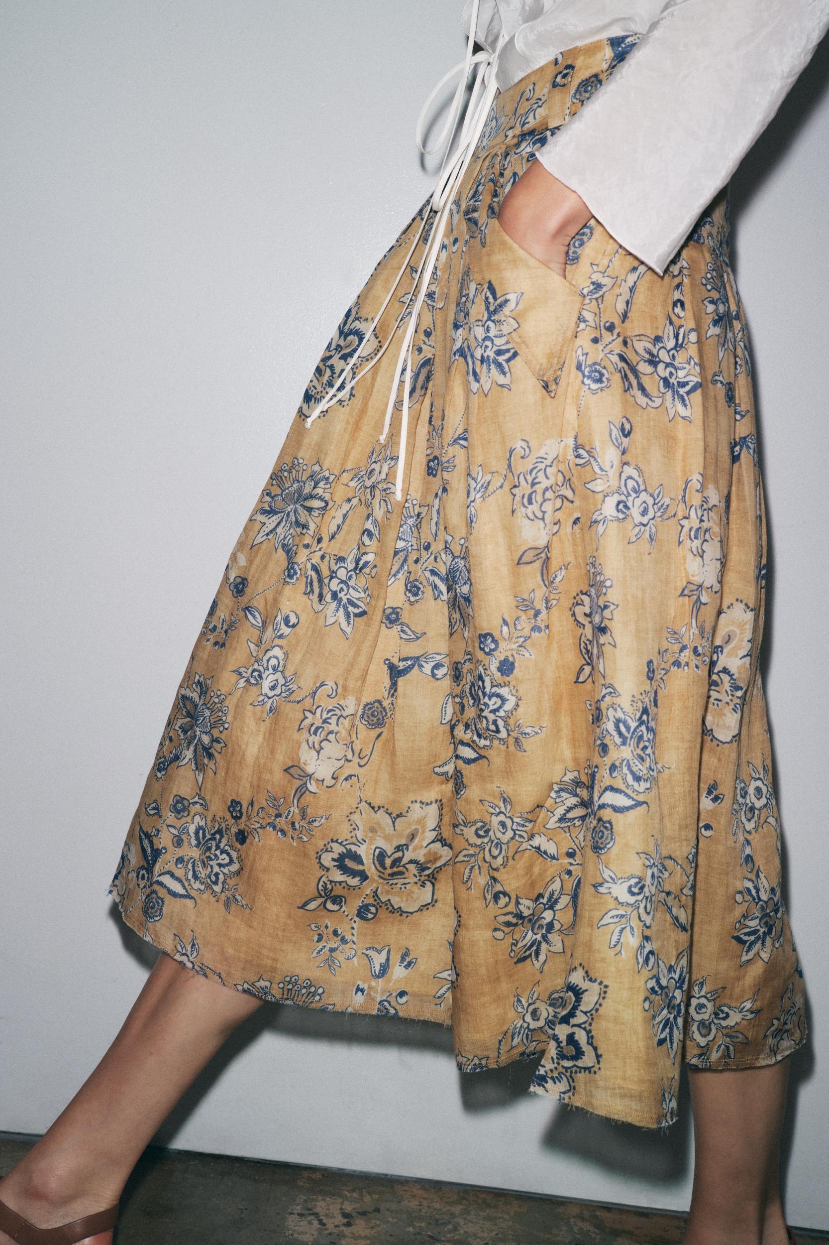 ZW COLLECTION RAMIE FLORAL PRINT SKIRT Product Image