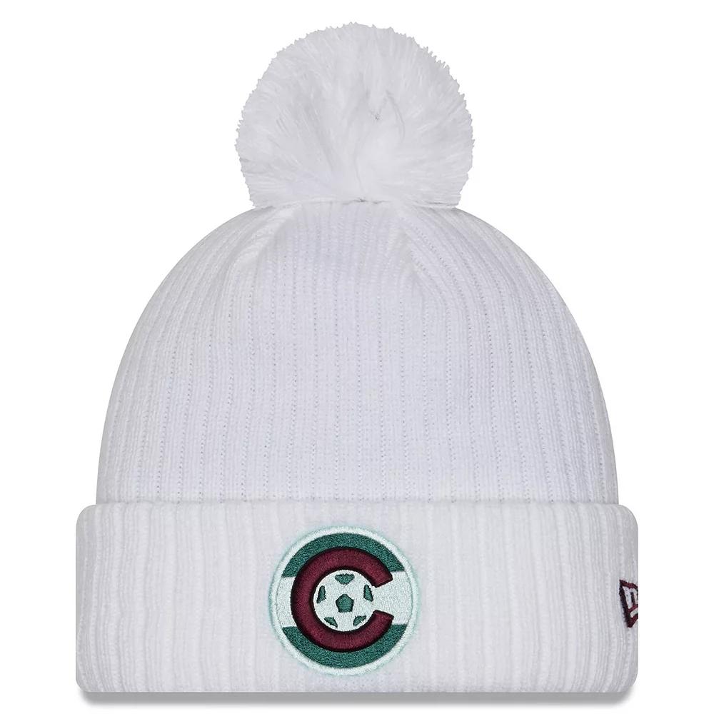 Men's New Era  White Colorado Rapids 2025 Jersey Hook Cuffed Knit Hat with Pom, Cor White Product Image