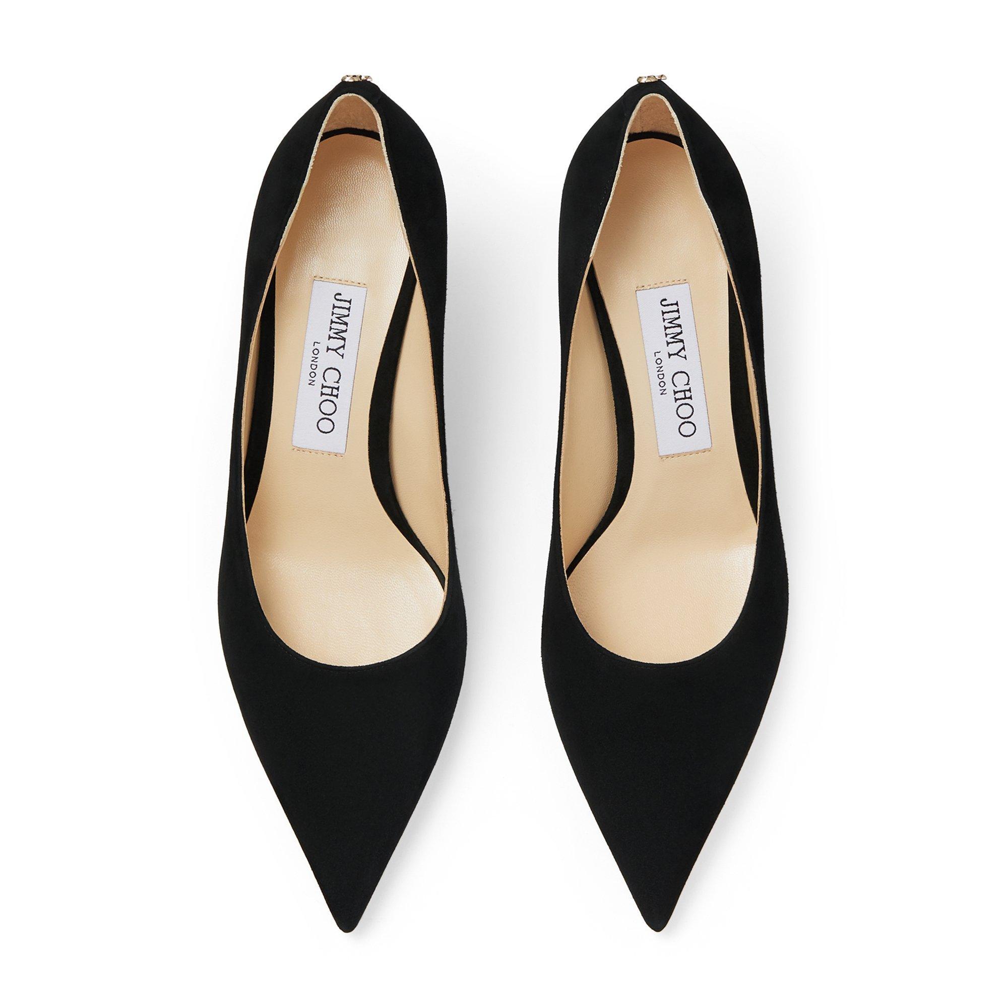 JIMMY CHOO Dark Brown Suede Pumps In Black Product Image