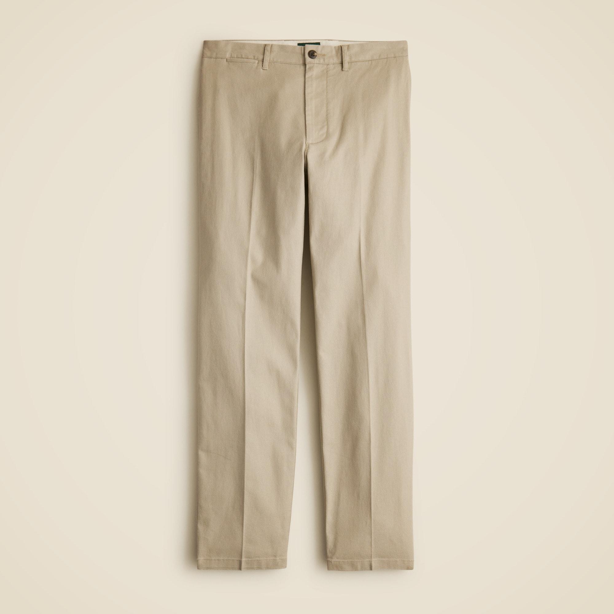 Straight-fit creased stretch cotton-blend twill trouser Product Image