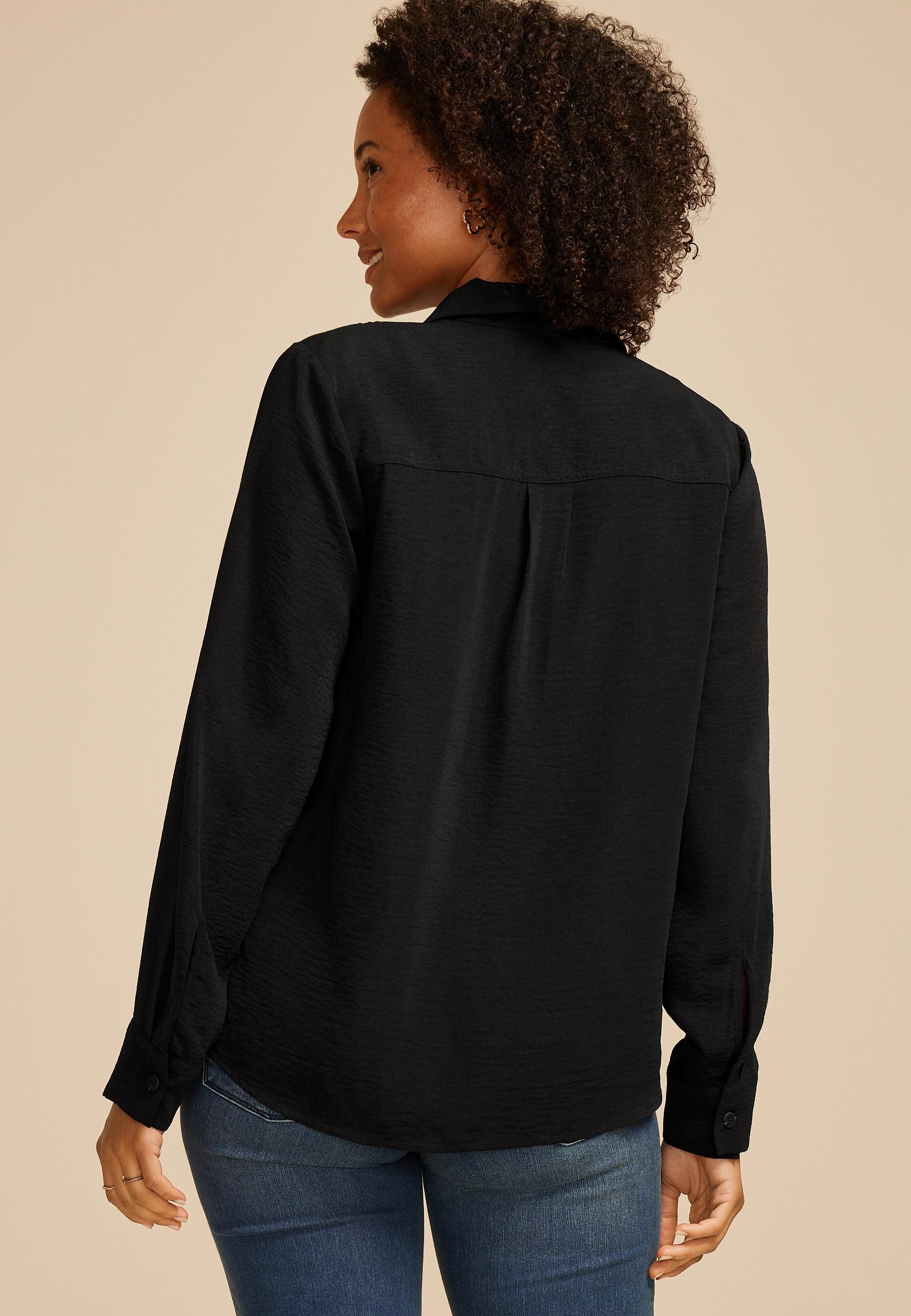 Black Utility Button Down Shirt Product Image