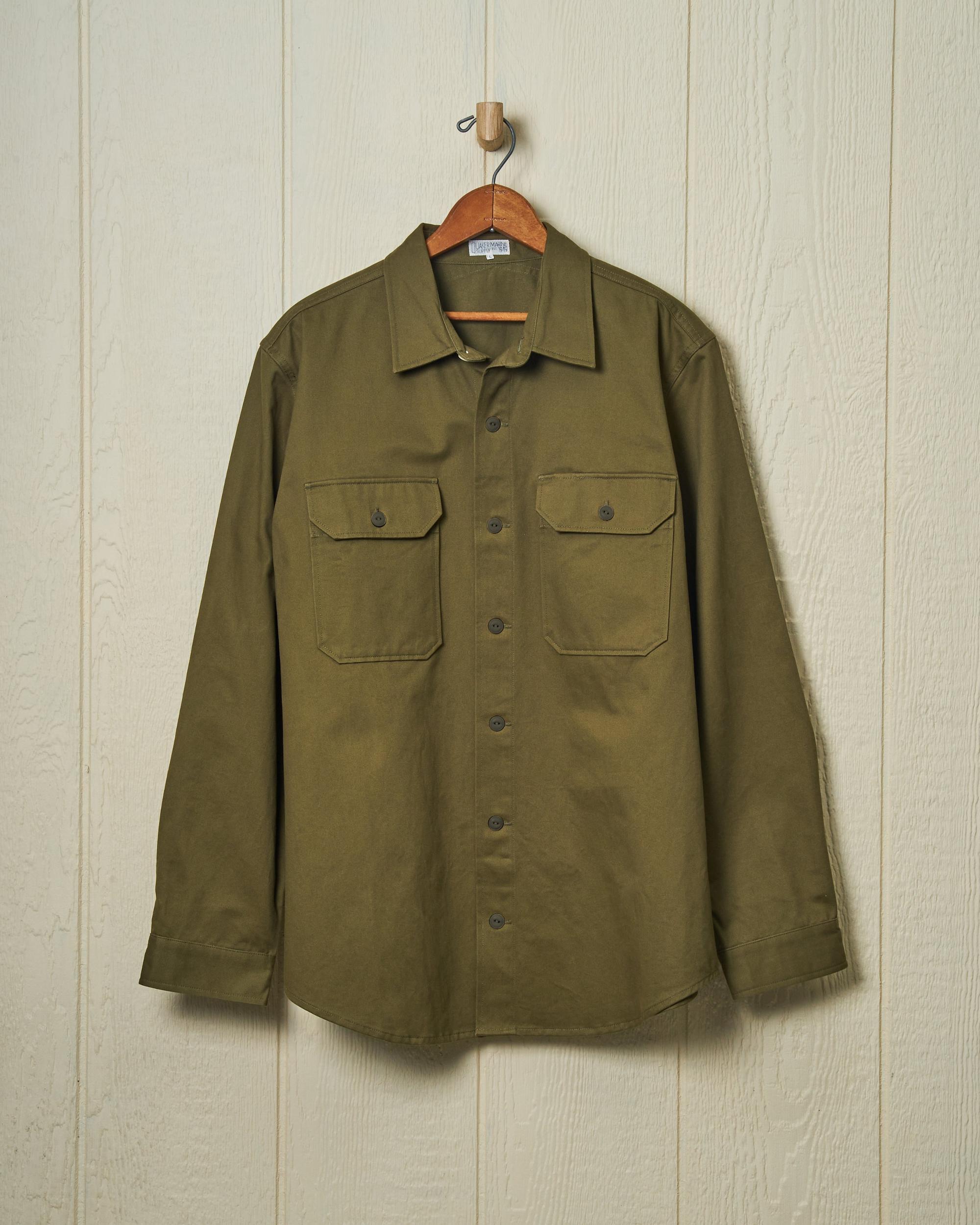 MacArthur Shirt in Olive Twill Product Image