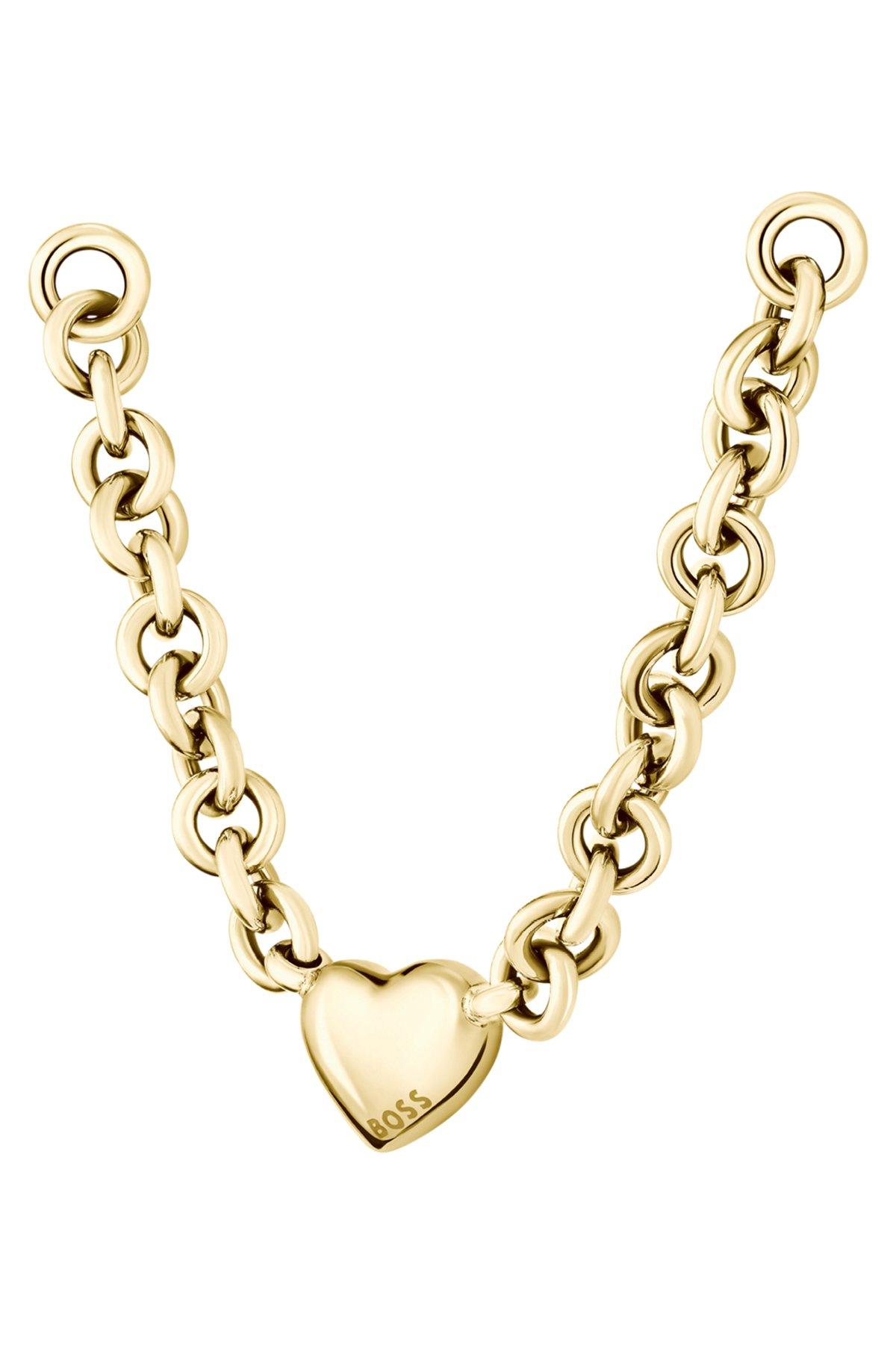 BOSS - Gold-tone necklace with heart charm Product Image