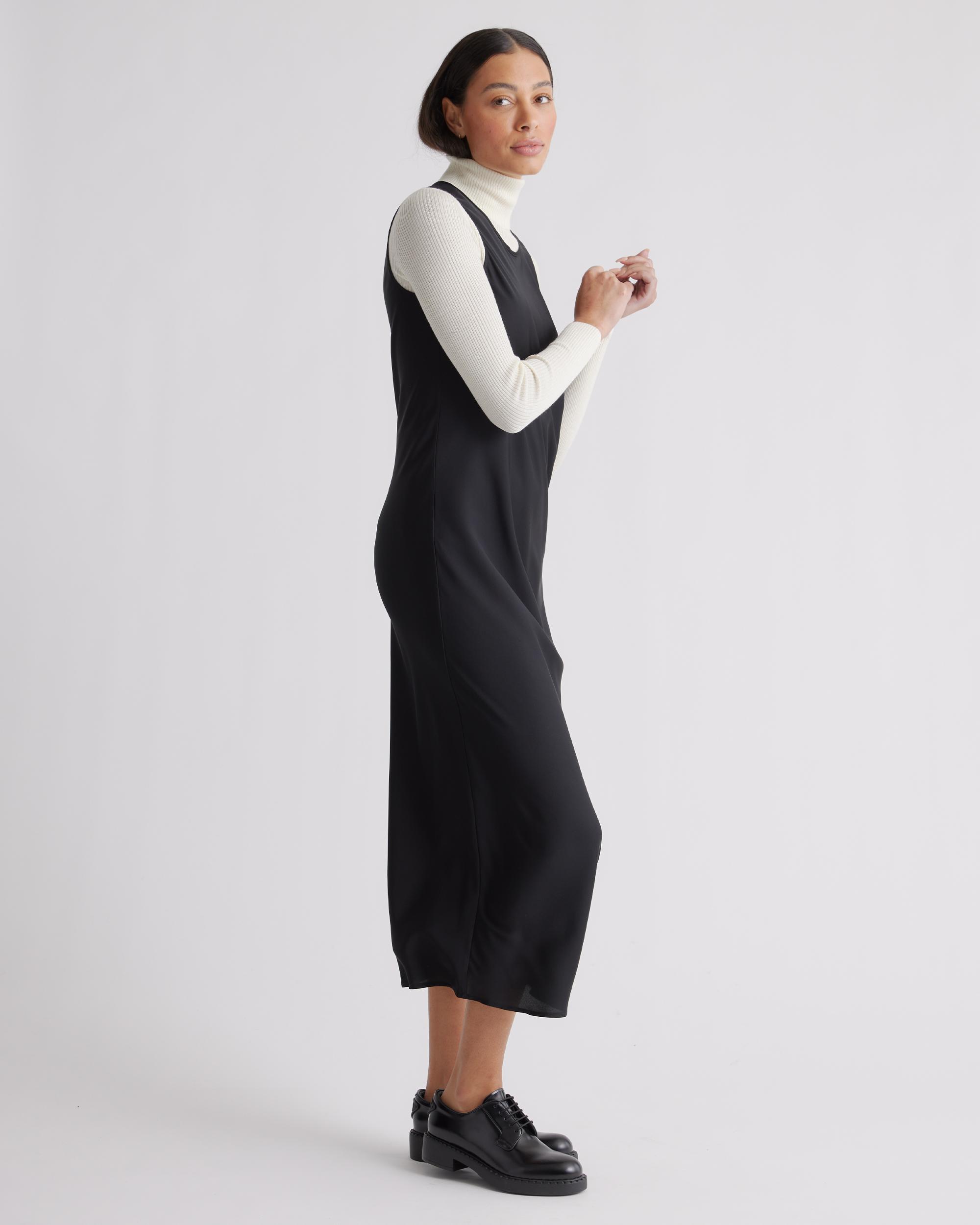 Quince | Women's Washable Stretch Silk Tank Top Midi Dress Size XS Product Image