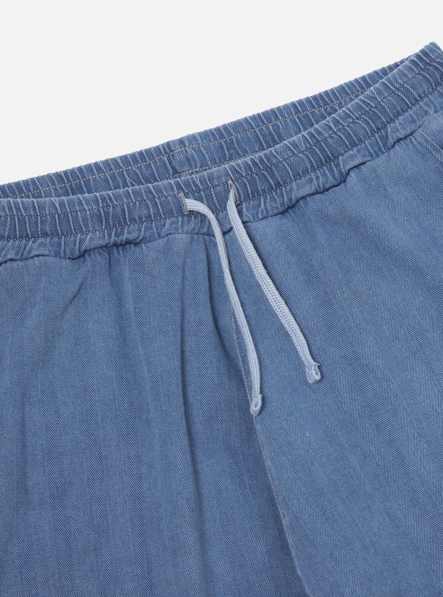 Washed Indigo Herringbone Denim Braga Pant Product Image