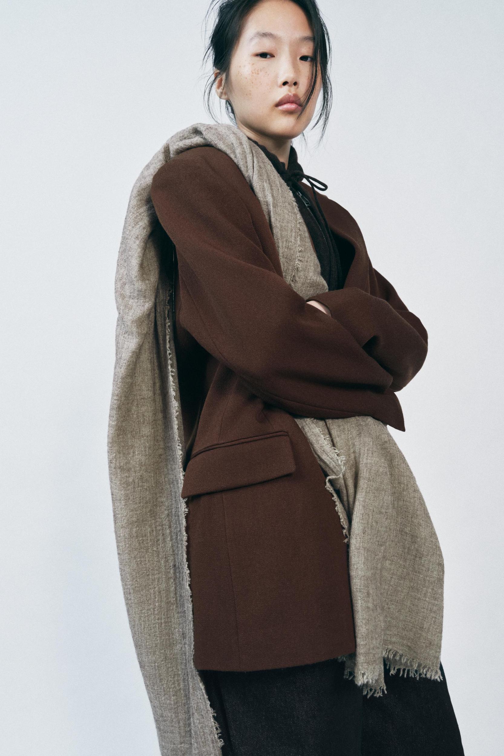 RUSTIC WOOL BLEND SCARF Product Image