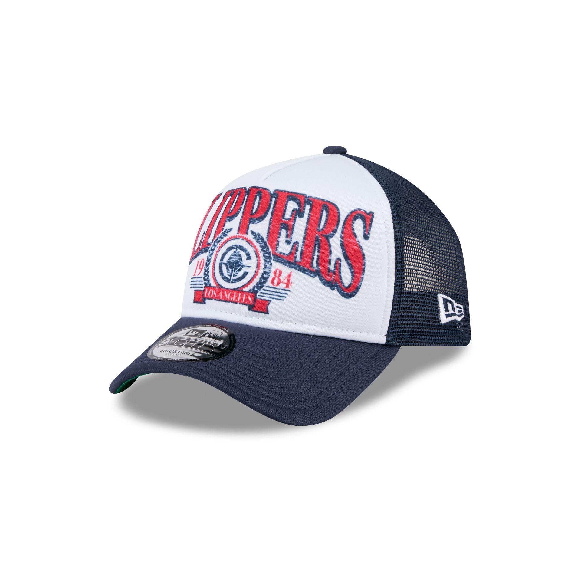 Los Angeles Clippers Distressed 9FORTY A-Frame Trucker Hat Male Product Image