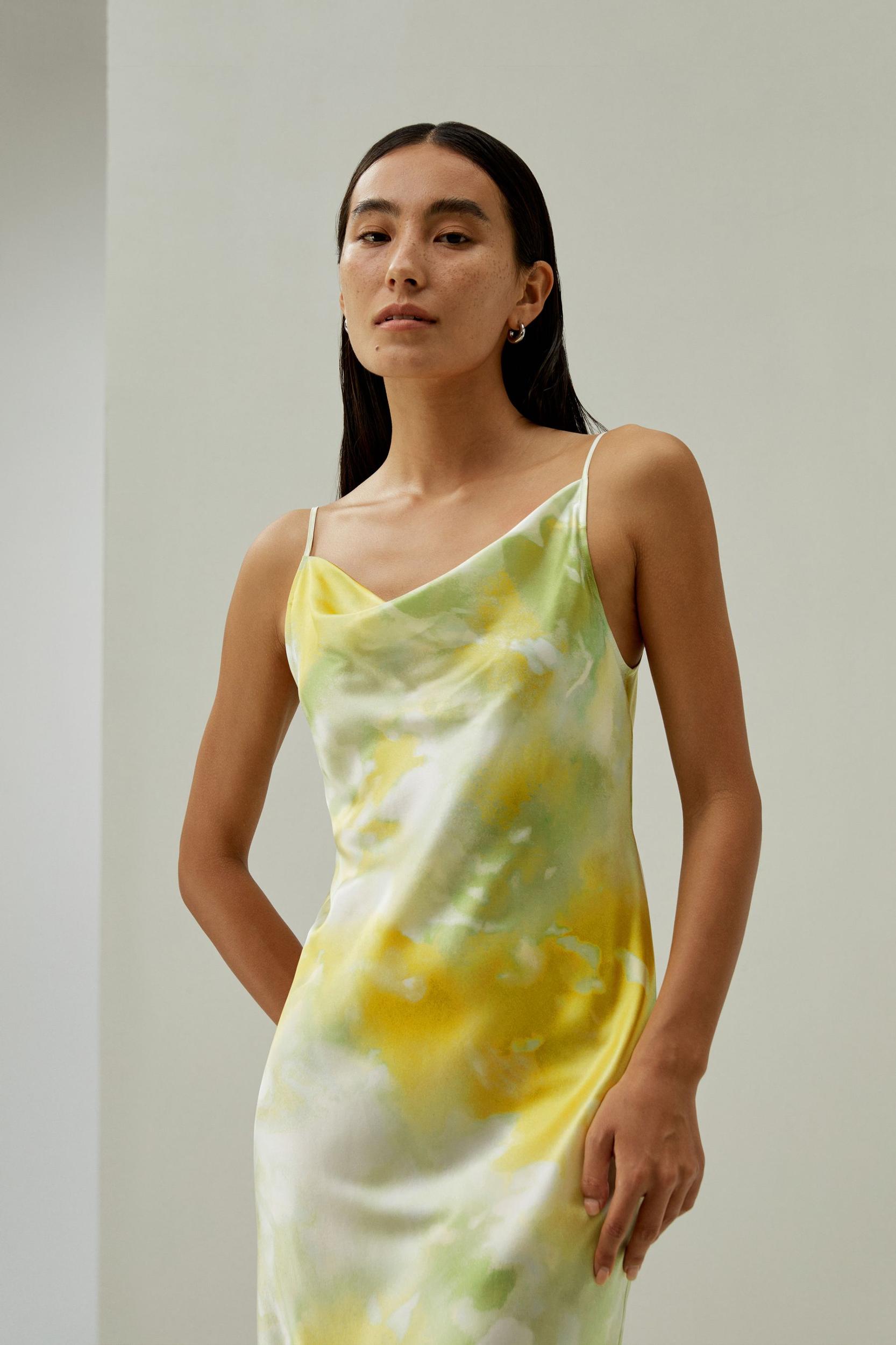 Print Silk Cami Dress Product Image